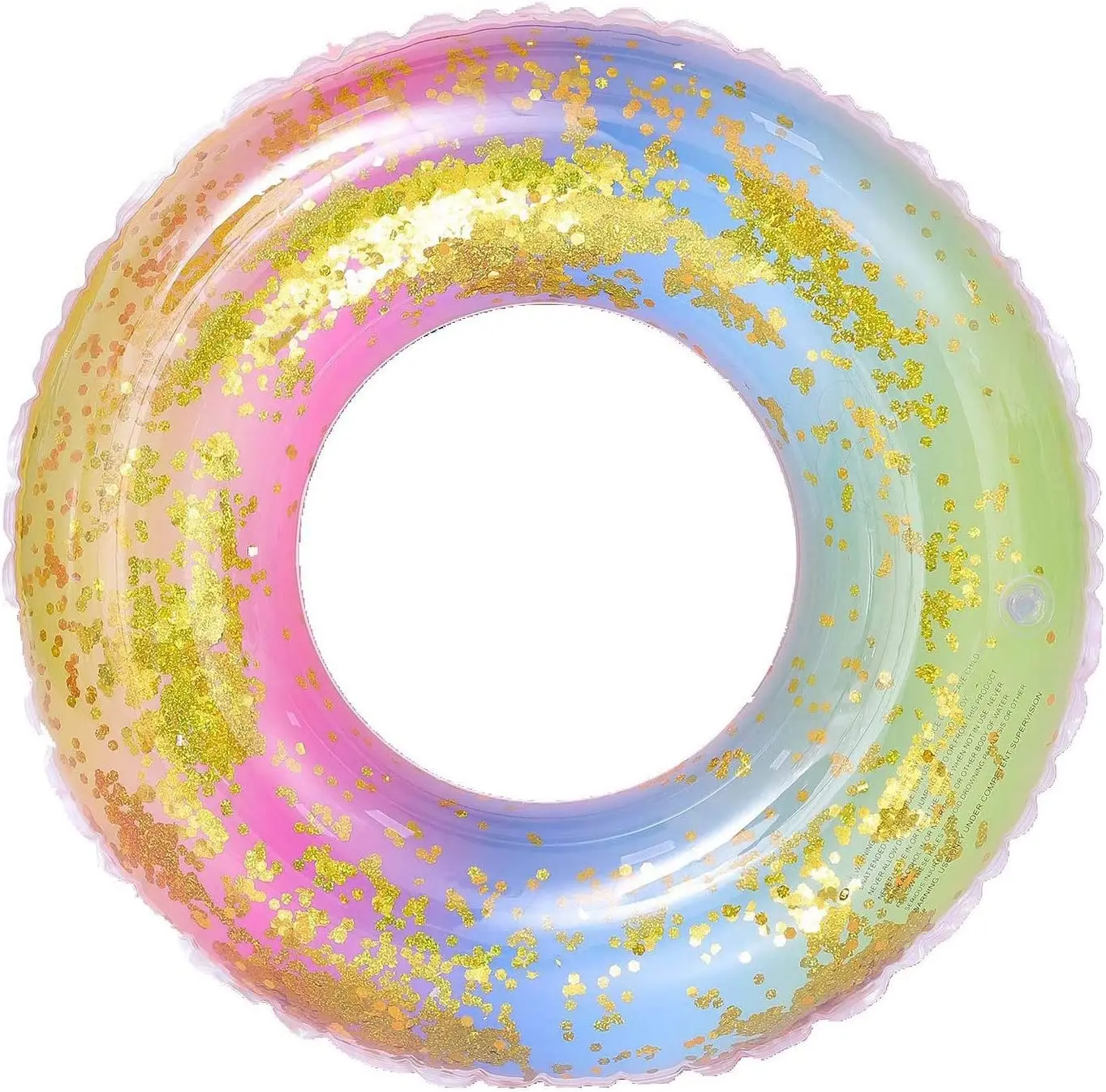 

80CM Inflatable Pool Floats Glitter Swim Rings for 10-16 Years Old Kids Tubes Toys Rainbow Swimming Pool Party Summer Beach