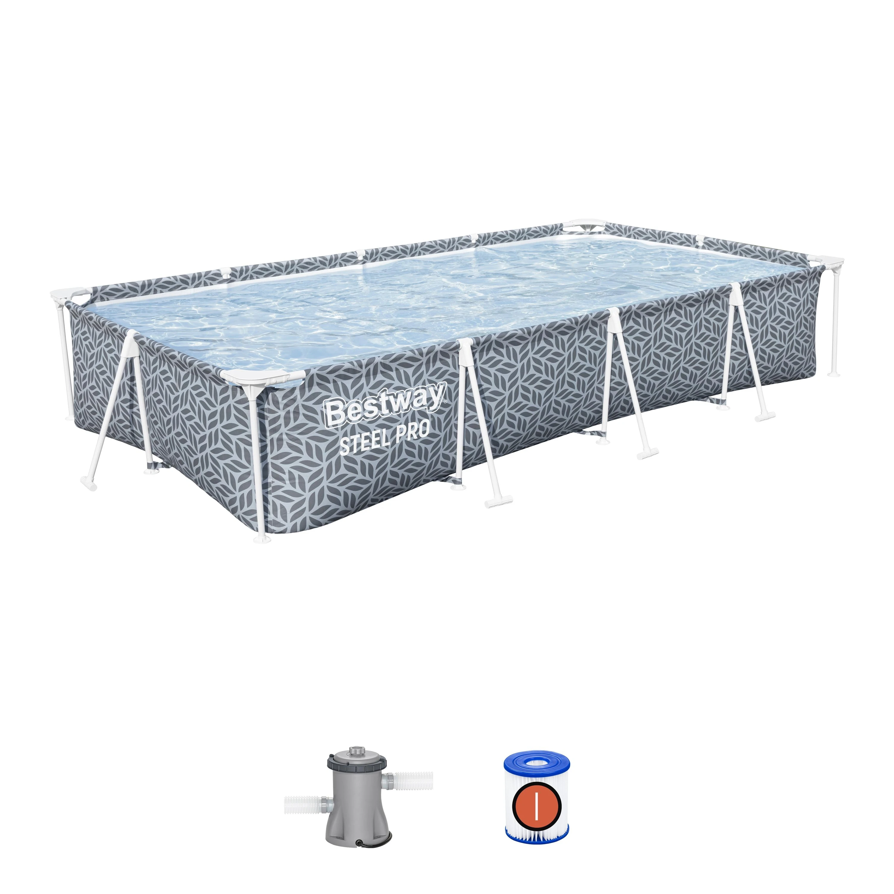 Bestway 561FT 561FV 561FUE Steel Pro Rectangle Above Ground Pool Set 3.66 m X 2.01 m X 66 cm Swimming Pool