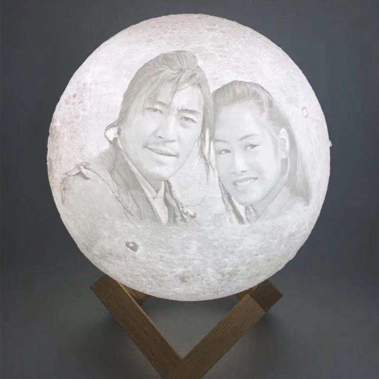 OEM 16 Colors Changeable 8cm 10cm 13cm 15cm 18cm 20cm 22cm 3D Print Moon Lamp Table Light Baby Night Light for Christmas Gift