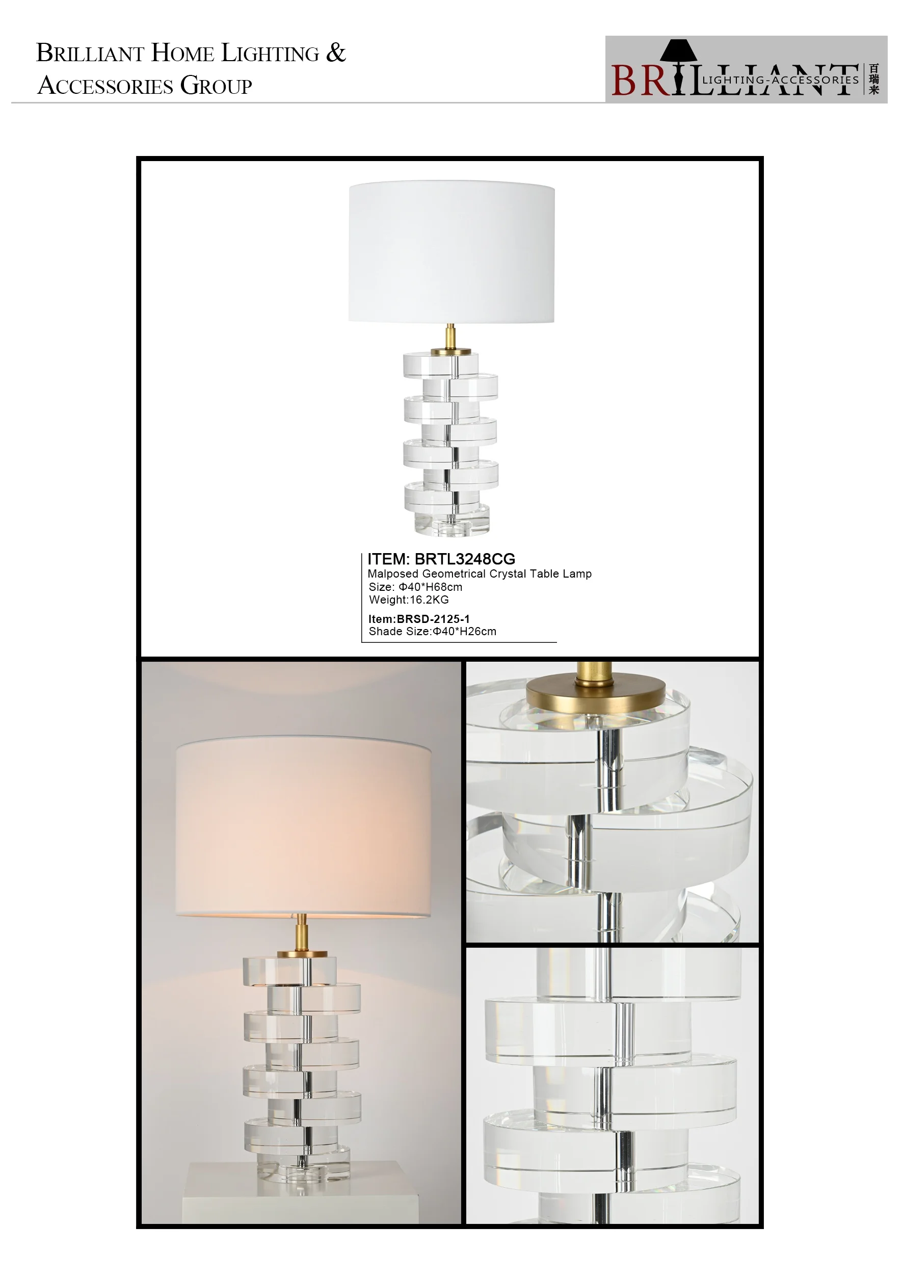 modern nordic metal malposed geometrical Crystal led bedroom table lamp