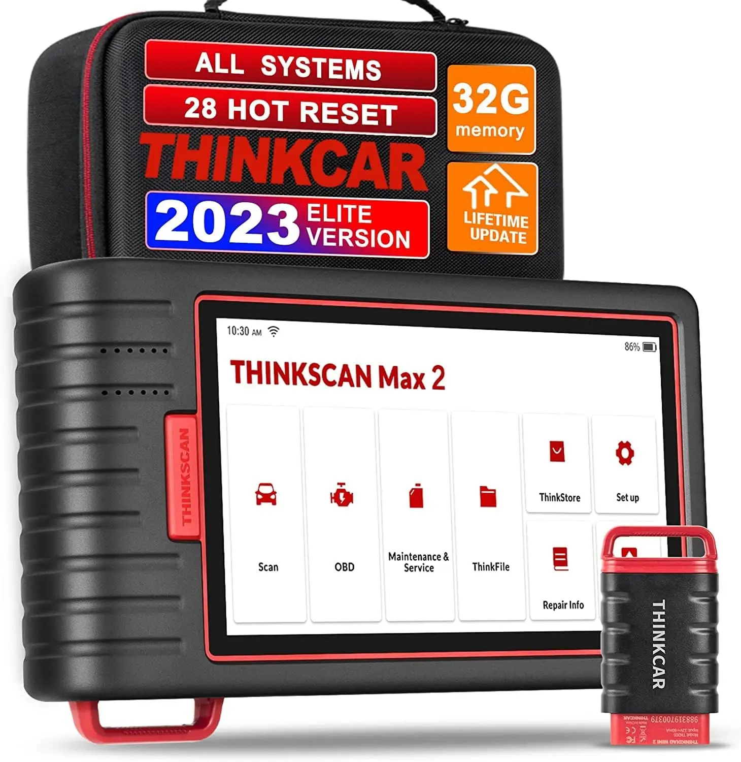

2024 New Arrival Thinkcar ThinkScan Max 2 OBD2 Diagnostic Tool Machine Foe All Cars Full System Basic Diagnostic Auto Scanner