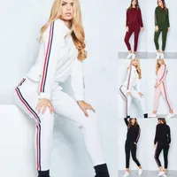 

custom female crew neck private label sweat suits two piece set women clothing for woman