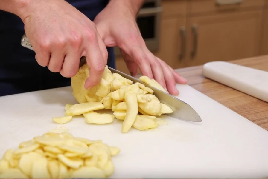 Proper technique for cutting fresh ginger root with chef's knife