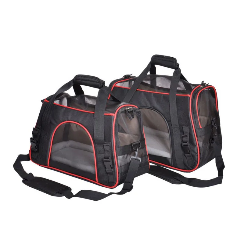 

Portable folding single shoulder soft-sided portable pet bag travel carrier cat carrying bag, Black