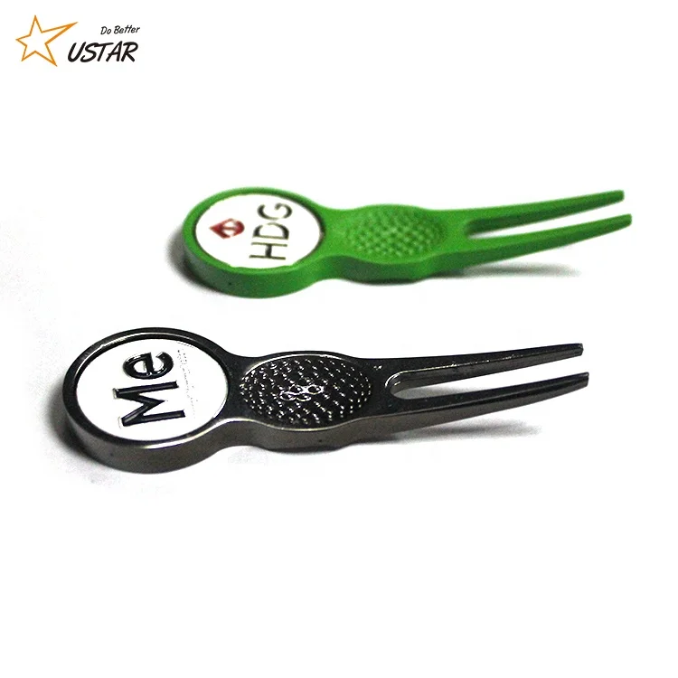 
Wholesale custom golf accessories blank metal bulk personalized golf divot tools with magnet golf ball marker 