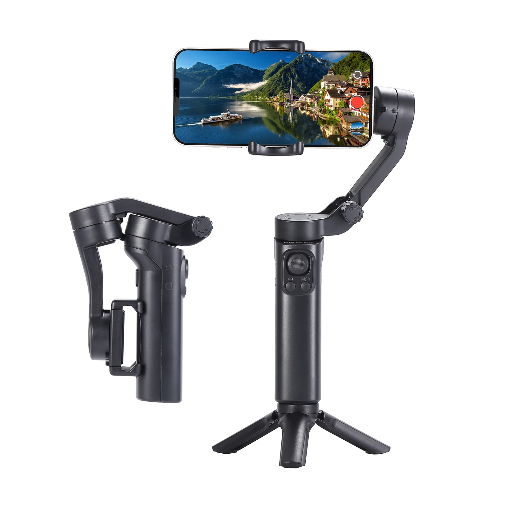 

Hot Sale Gimbal Stabilizer Tripod Selfie Stick 360 Rotation Handheld Anti-Shake Selfie Video Folded Smartphone Stabilizer