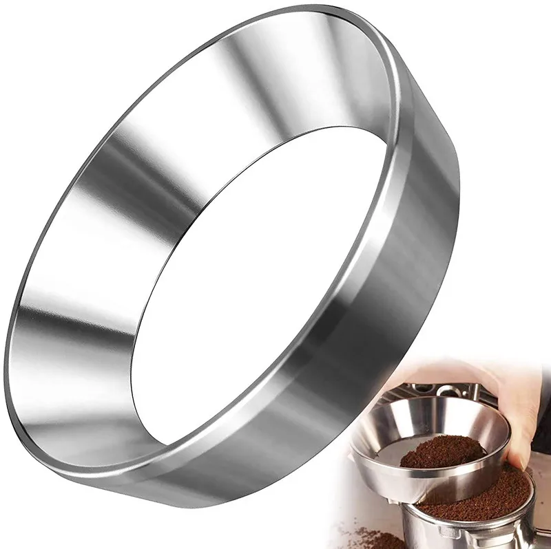 

51/54/58mm Espresso Dosing Funnel MATOW Stainless Steel Coffee Dosing Ring Compatible With Portafilter, Black