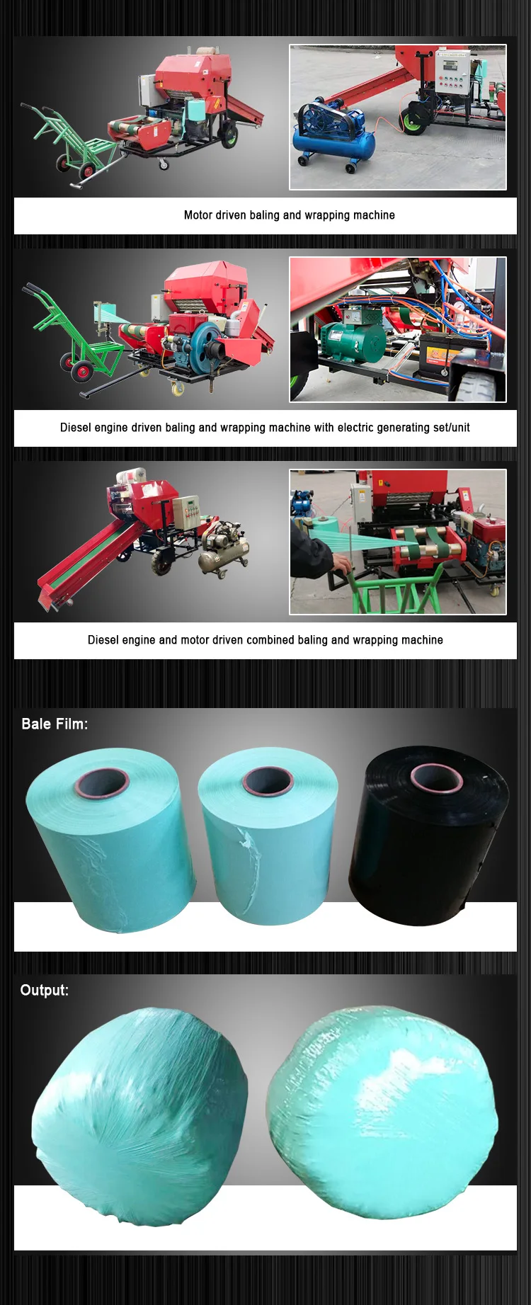 High Quality Mini Silage Baler And Wrapper Machine Automatic Baler And Wrapper