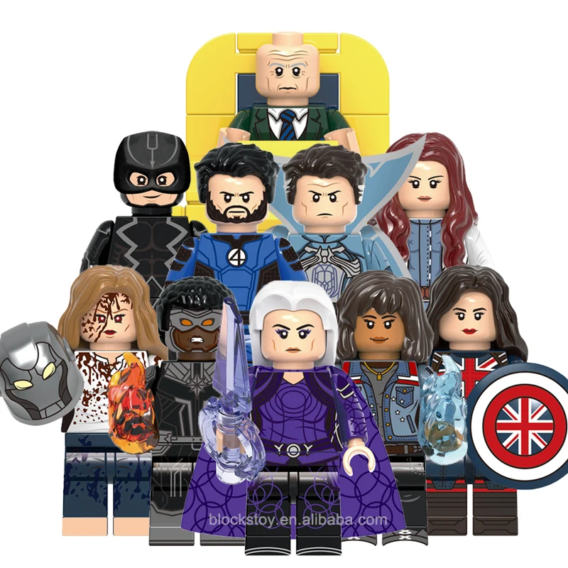 

New Movie Super Heroes Dr. Strange Wanda Professor X Captain Mini Bricks Building Block Figure Plastic Toy Juguetes X0338