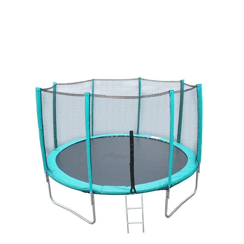 

Sundow 12ft light green indoor outdoor trampoline with enclosure, Blue,black,green,red,yellow or customize