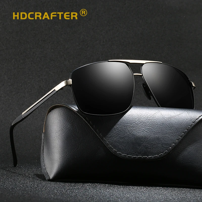 

HDCRAFTER 2020 Metal Polarizer Reflective Sunglasses Male Prescription Glasses Dazzle Colour Mirror Retro Fashion Sunglasses Men