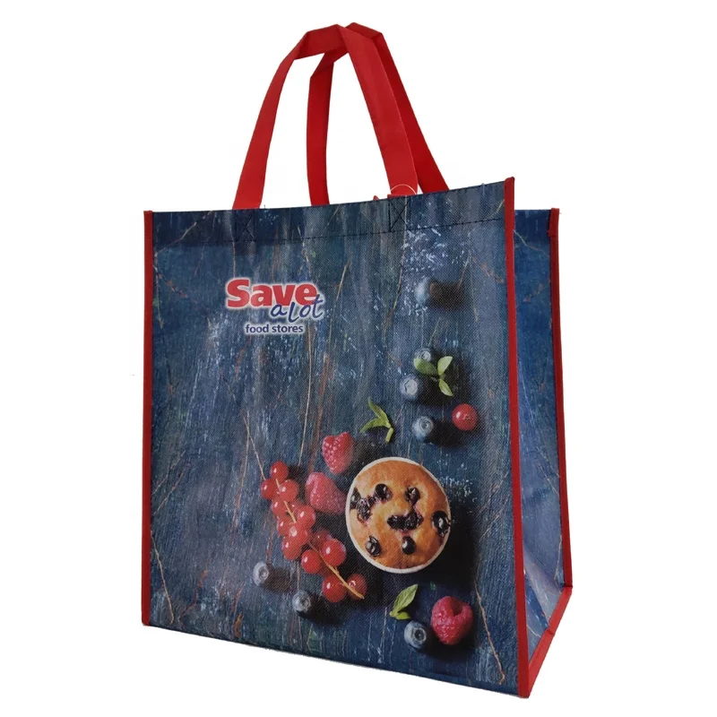 

Hot sale PP Non woven shopping bags lamination non woven shopper bag, White material with lamination