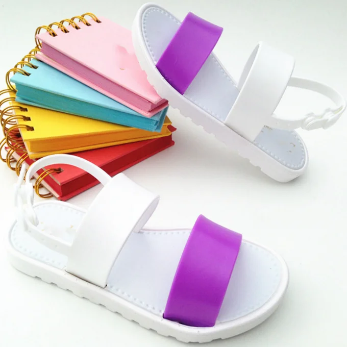 
Cheap Kid PVC Sandal European Girl Sandals Summer Girls Flat Sandal 