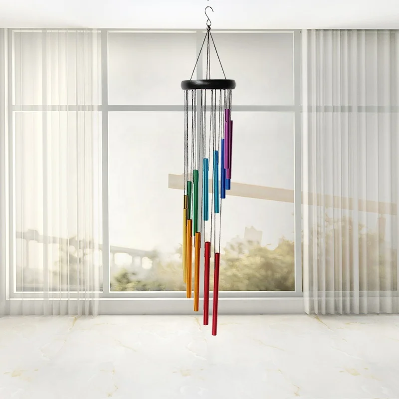 

Metal Large Hot sells Garden Tube Colorful Rainbow wind chimes