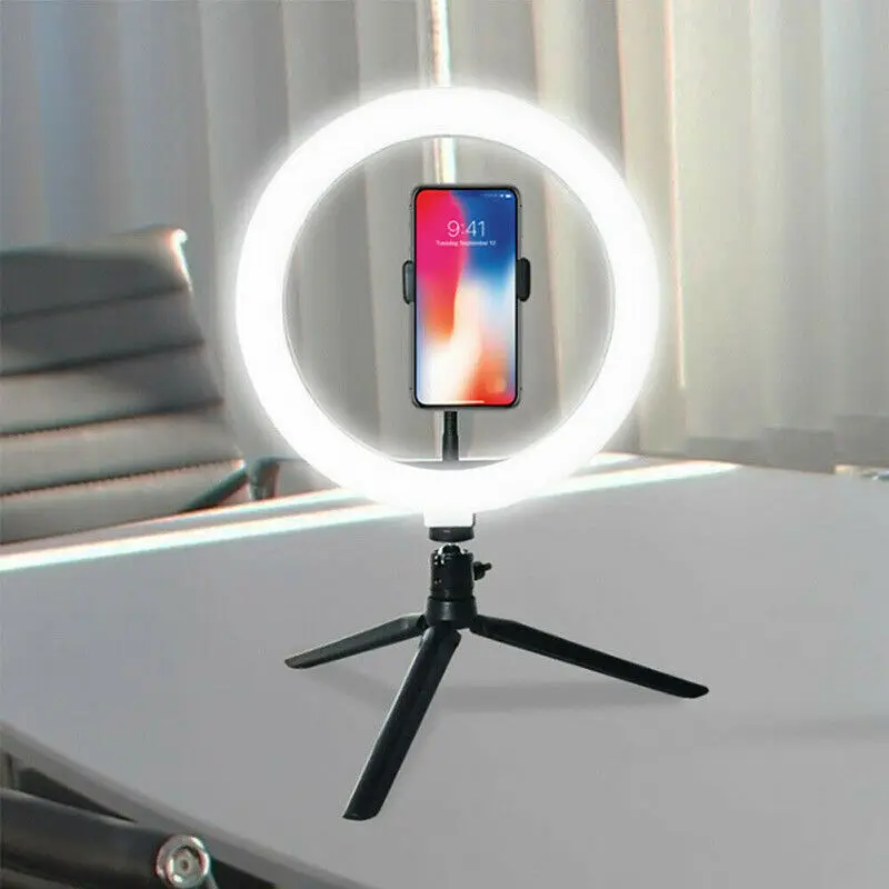 

10 Inch Photo LED Selfie Ring Light with Tripod for Phone Youtube Video Camera Studio Make Up Lamp with USB Ring Lamp