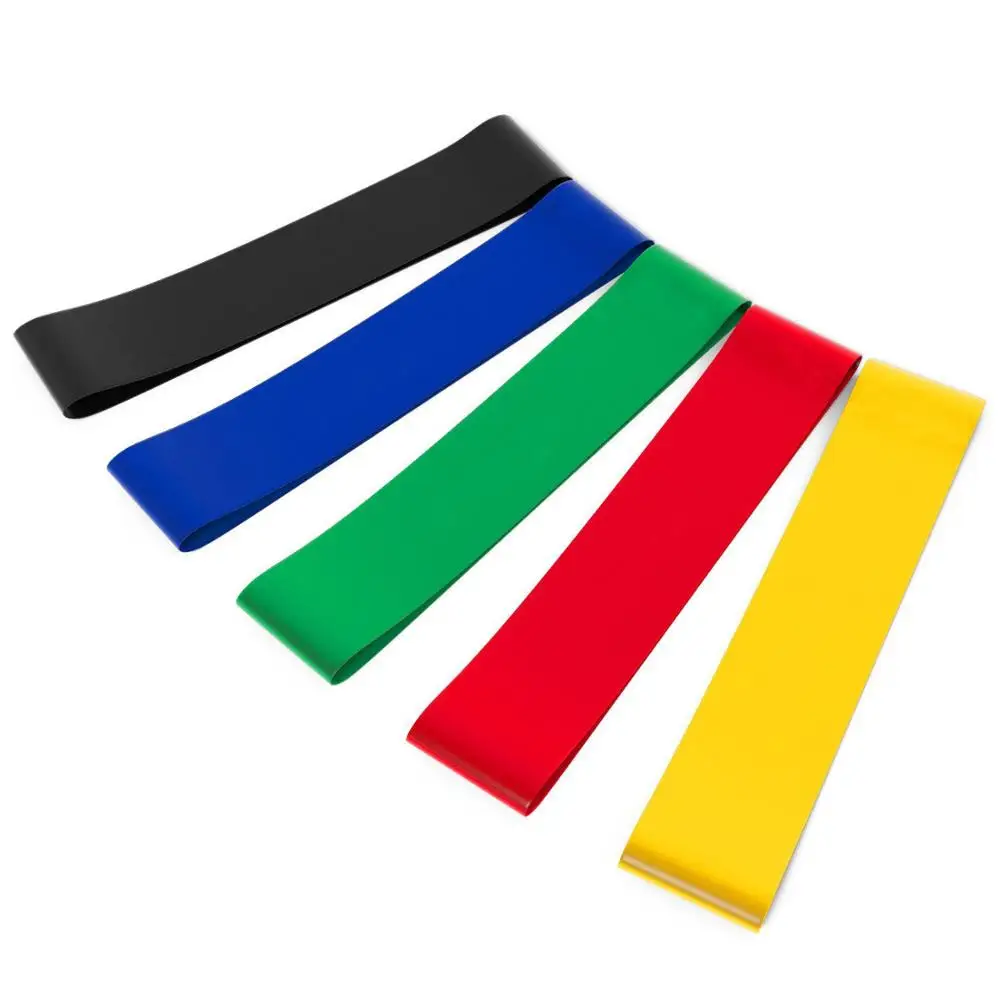 

Environmentally friendly natural latex material with multiple colors and sizes gym resistance band, Yellow/pink/red/blue/green/black