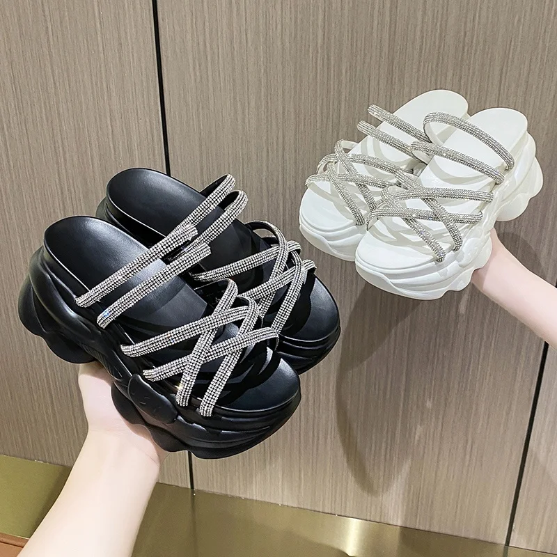 

Sandals Women Summer 2022 New Fashion Flip Flops Outdoor Casual Platform Sandals Ladies Wedges Beach Slippers Large Size 36~43