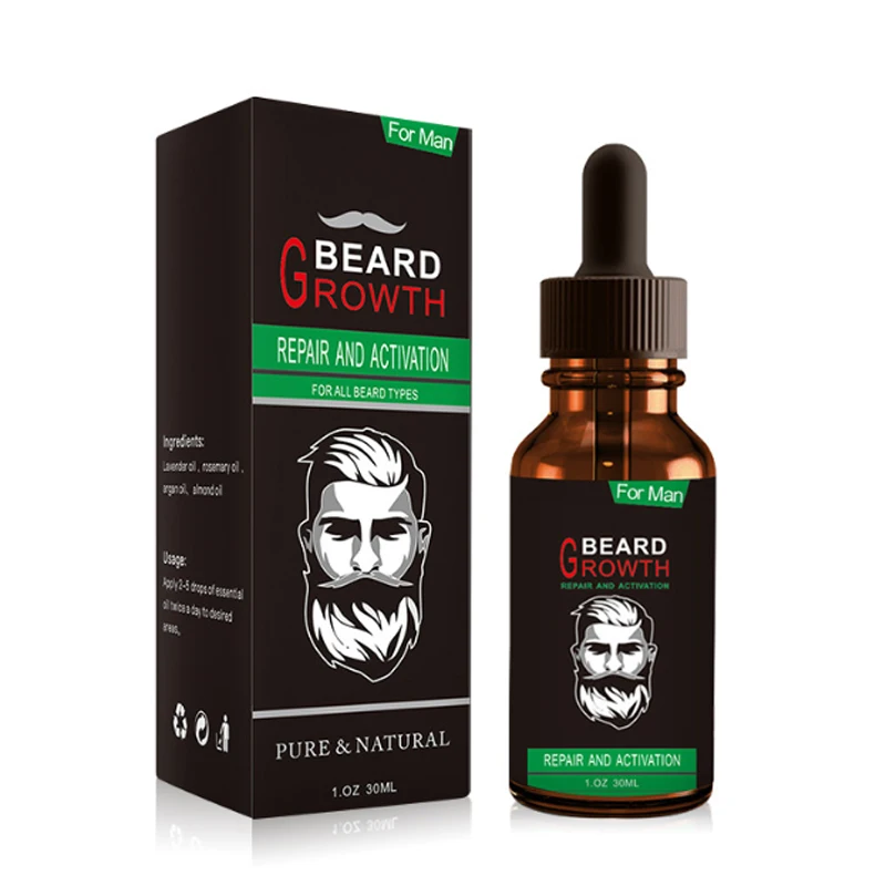 

In Stock Natural beard oil Set Repair Soften Face Hair Care Essential Oil 30ml Nourish Relieve Itching Beard Growth Kit