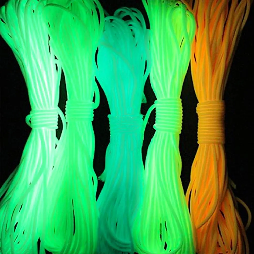 

Glow Paracord Rope 550lb, Parachute Cord 9 Strand 4mm Diameter Outdoor Survival Rope Glow in The Dark 25ft 50ft 100f