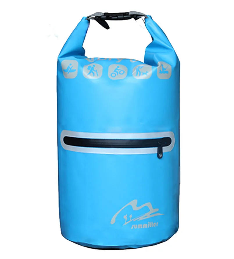 

10L 500D PVC Tarpaulin Waterproof bag with 2 shoulder straps