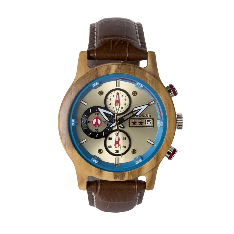 

OEM Men luxury watches big pilot watch with leather strap