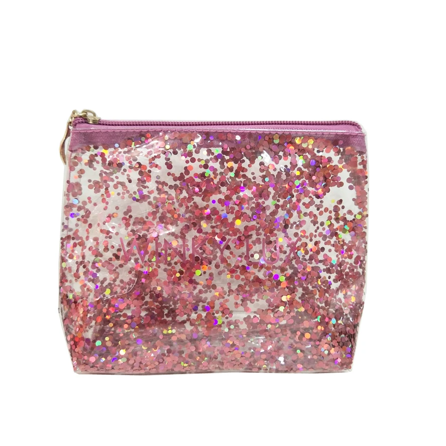 

Cosmetic Bag with Sequins Clutch Sparkling Bling Glitter Makeup Bag, Customized