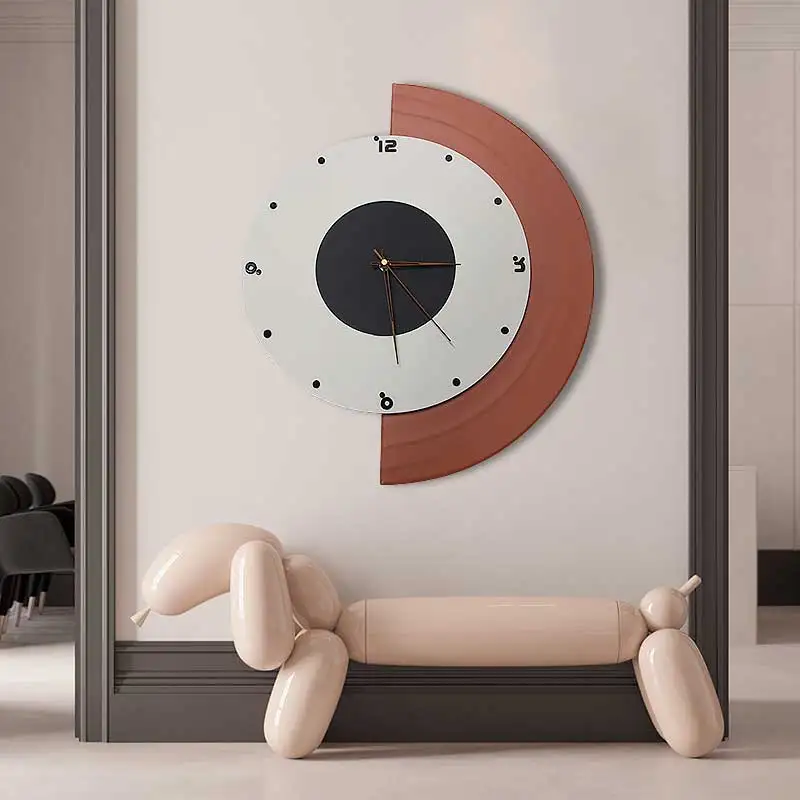 

JZ modern mixed media hanging nordic 3d art clocks home decor Mute big wall clock