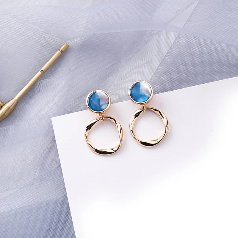 2020 Ear Ring Design Stainless Steel Stud Earrings Acrylic Resin Hoop Earrings For Women
