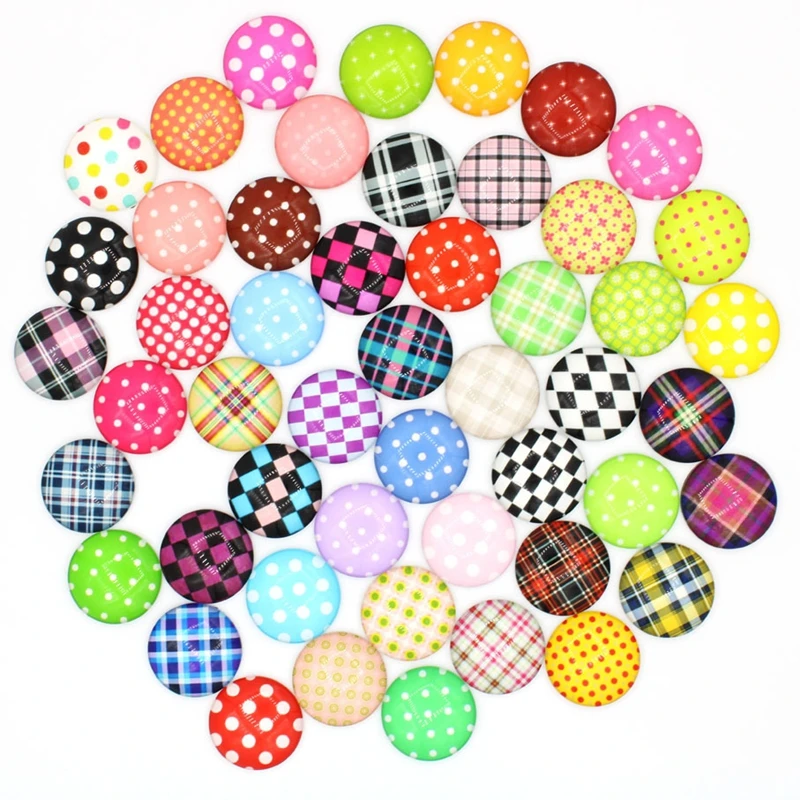 

12 MM Glass Cabochons Flat back Dome - Customized Design Round Jewelry Patch for DIY Craft Making