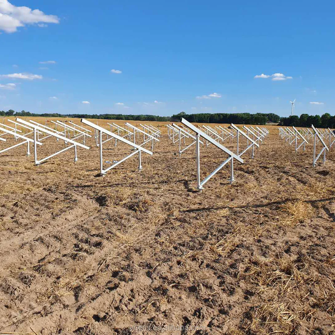 
Customized solar power plant 1mw ground anchor mount solar racking systems 