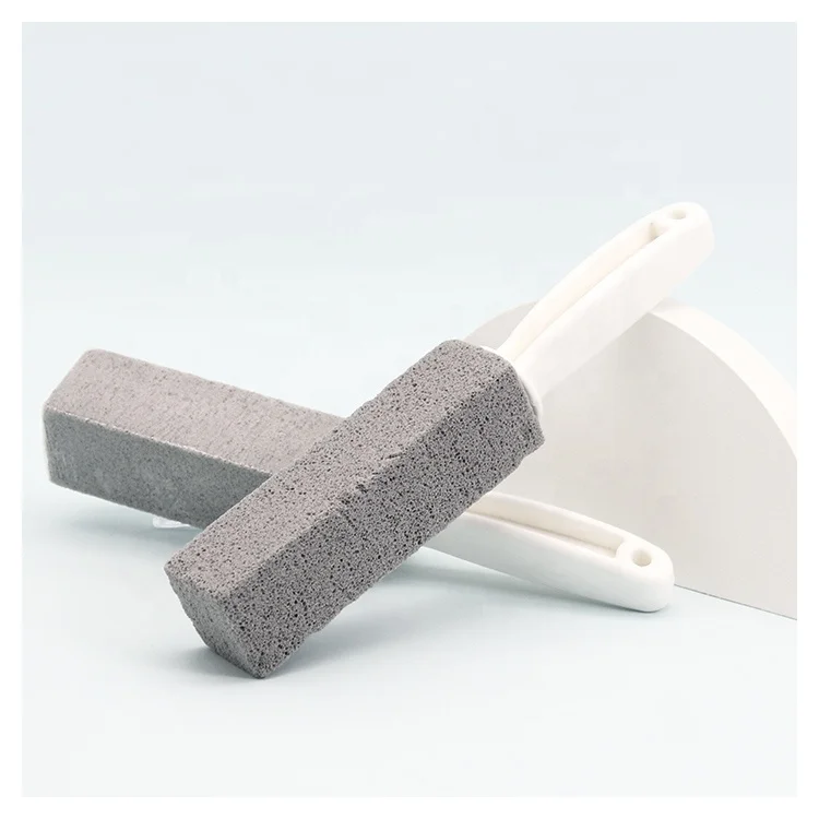

2 pcs Pumice Stone for Toilet with Handle Brush Stick for Cleaning Bath Bowl Stain Remover Glass Porcelain Pool Tile Foot stone, Any color is available