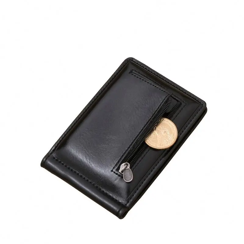 

AIYIYANG Factory Outlet Men Pu Leather Multifunctional Wallet Ultra-Thin Dollar Cheque Book Wallet Buckle Coin Purse