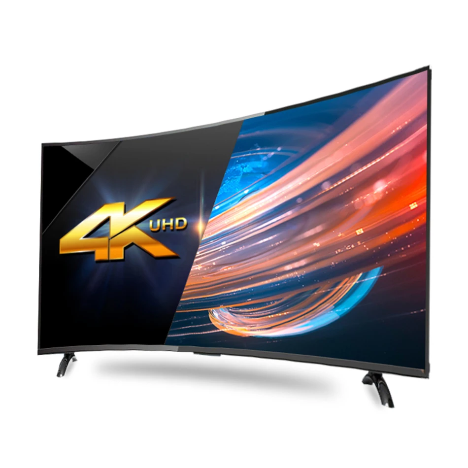 

hot sale new product curved screen led tv television 4k smart tv 43 inch 55 inch oled tvs for sale, Black