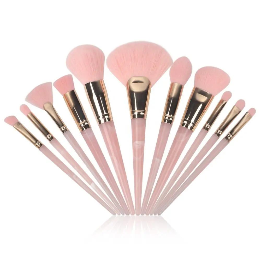 

Custom Pro Cheap Pink Private Label Women Beauty Vegan Professional Make Up Brush Set