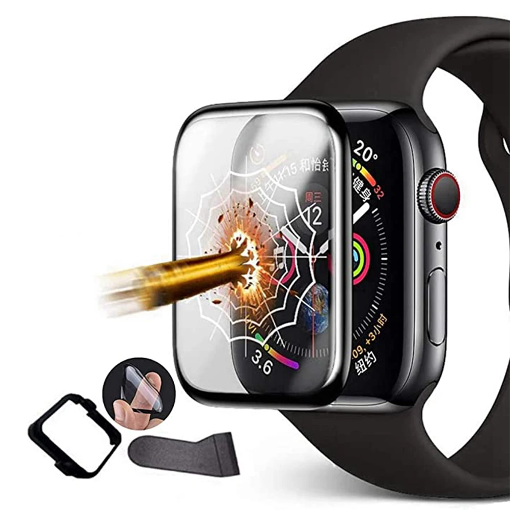 

Wholesale Smart Watch 3D Full Cover Pet Screen Protector Full Gule Screen Protection Film For Apple Watch Series 1 2 3 4 5 6, Transparency 99% color
