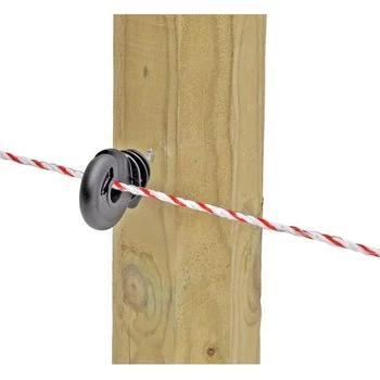 

Wood Post Ring Farm Garden Security Fence Insulator Insulators for electric fence, Black,red