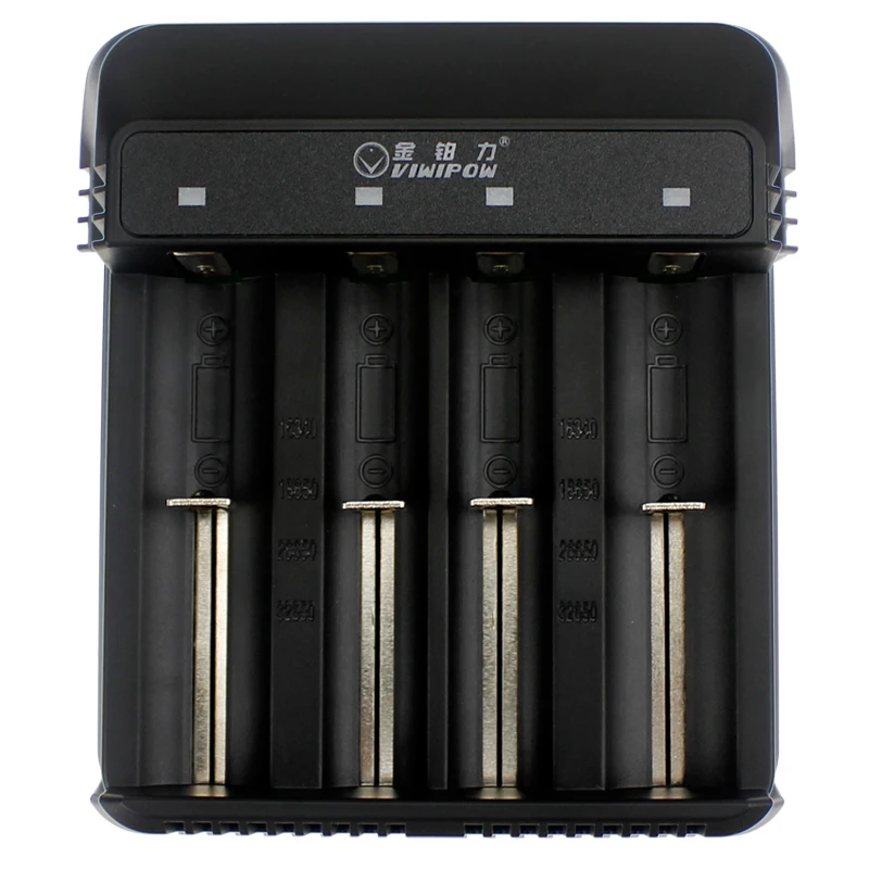 

4-slots intelligent universal battery charger 18650 portable battery charger with USB cable
