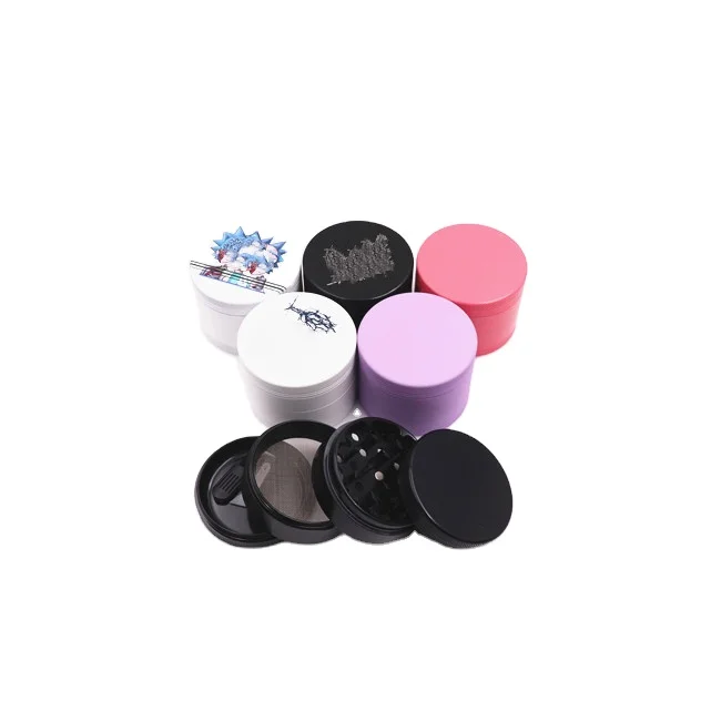 

wholesale Excellent quality herb grinder zinc grinder 2021 Fashion design 55mm grinder, Mix colors