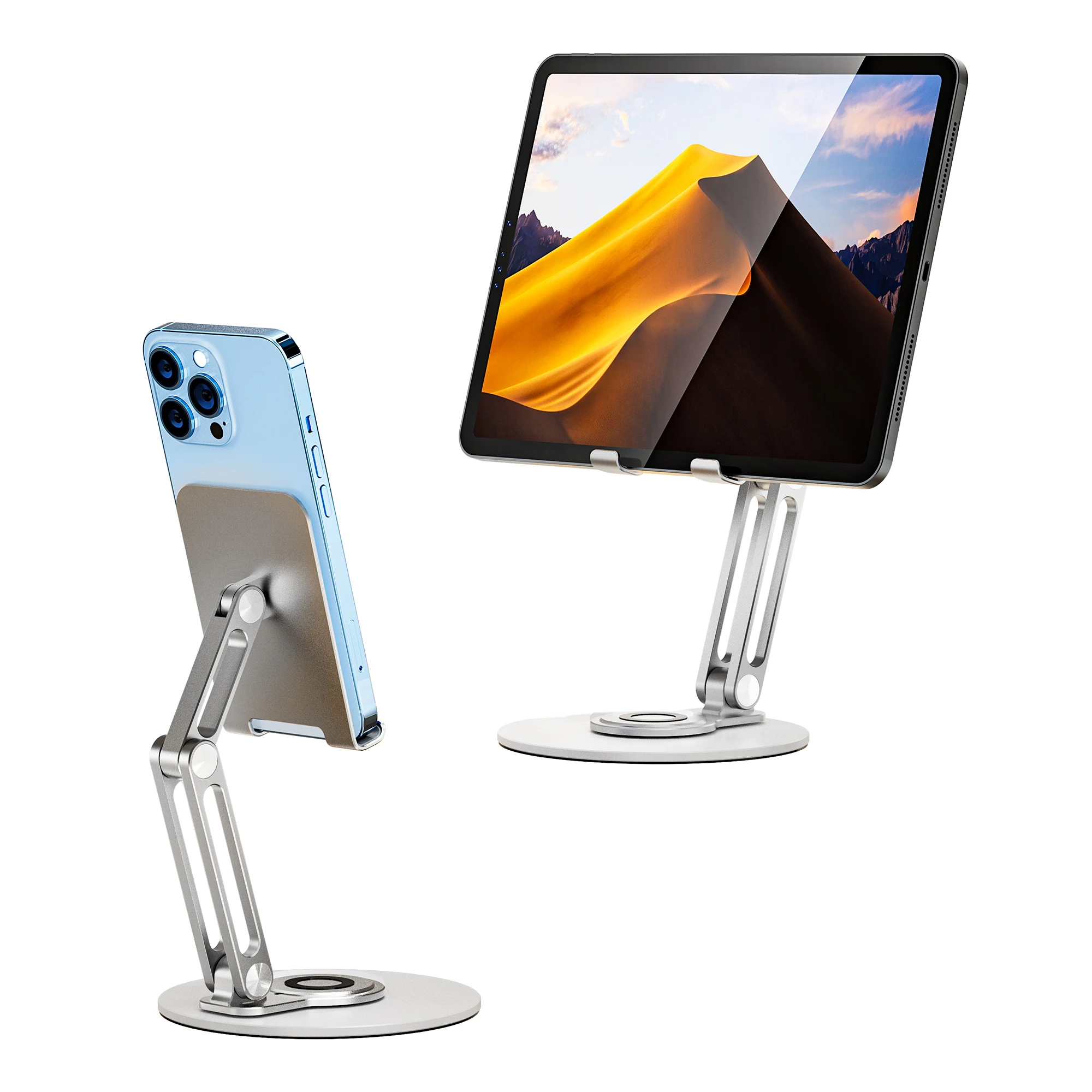 

Boneruy New Arrivals L06MINI Aluminum Alloy Metal Mobile Stand Desktop Foldable 360 Rotatable Cell Phone Holder