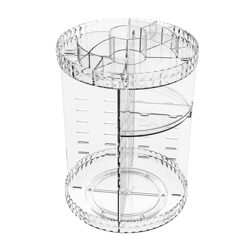 

Bulk round acrylic 360 degree rotating makeup organizer