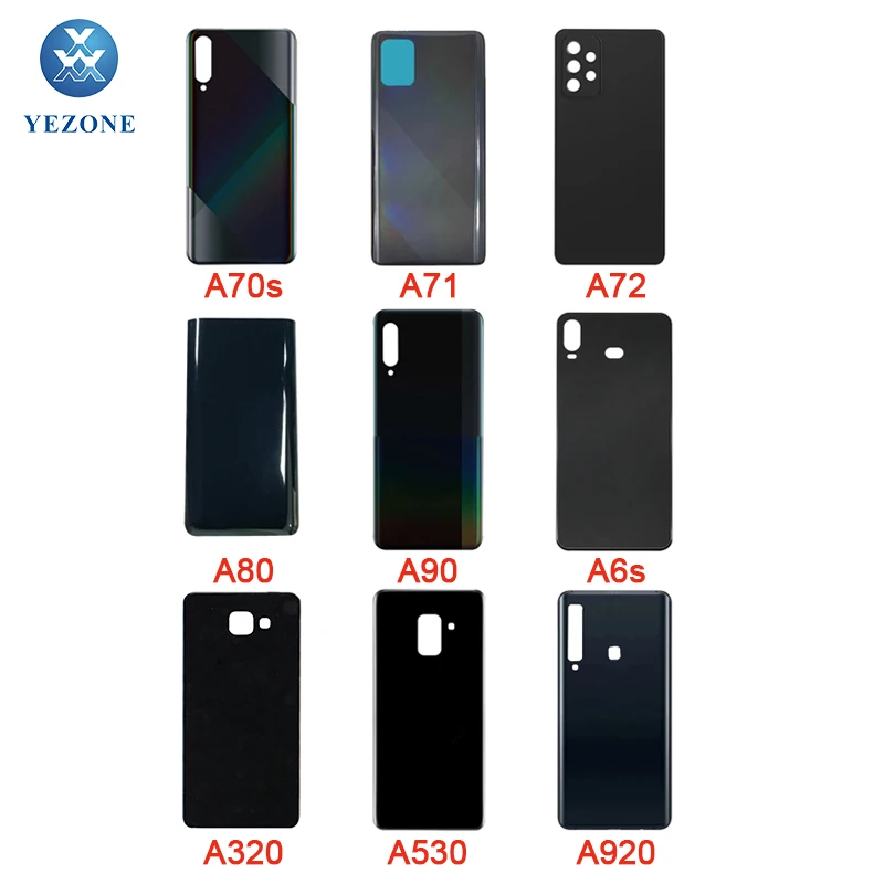 

Battery Back Cover Door For Samsung A20S A21S A60 A70S A71 A80 A90 A6S A320 A530 Housing Replacement Back Panel With Camera Lens