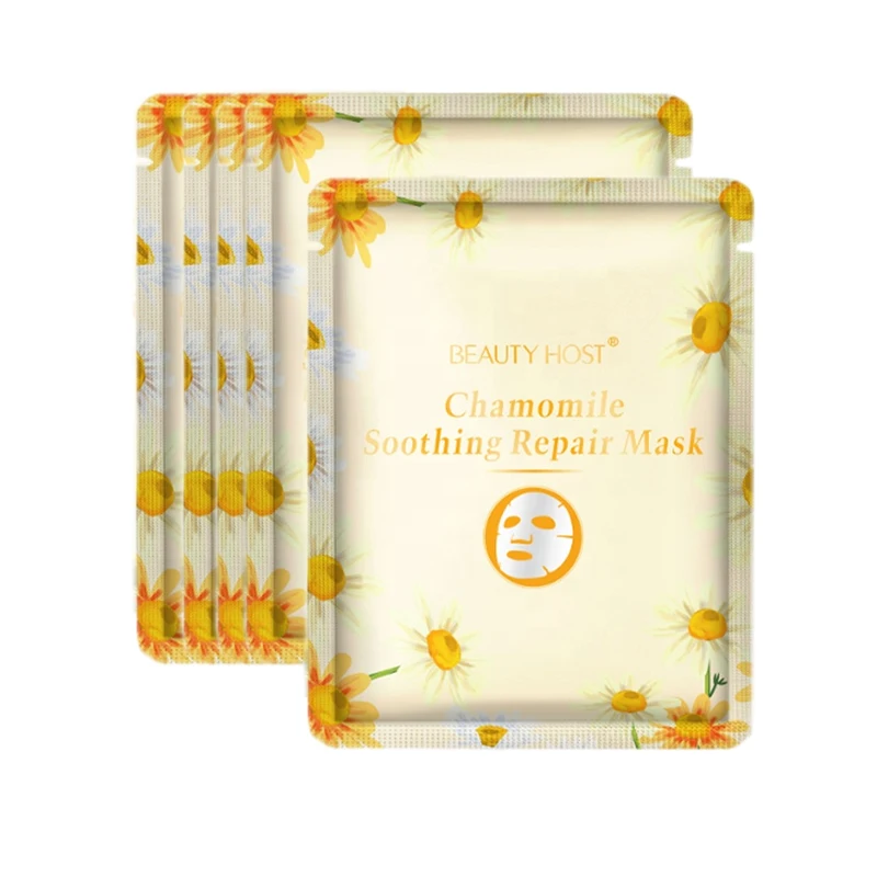 

Bulk Wholesale Beauty Skin Care Natural Flower Chamomile Repairing Moisturizing Hydrating Face Facial Sheet Mask OEM ODM