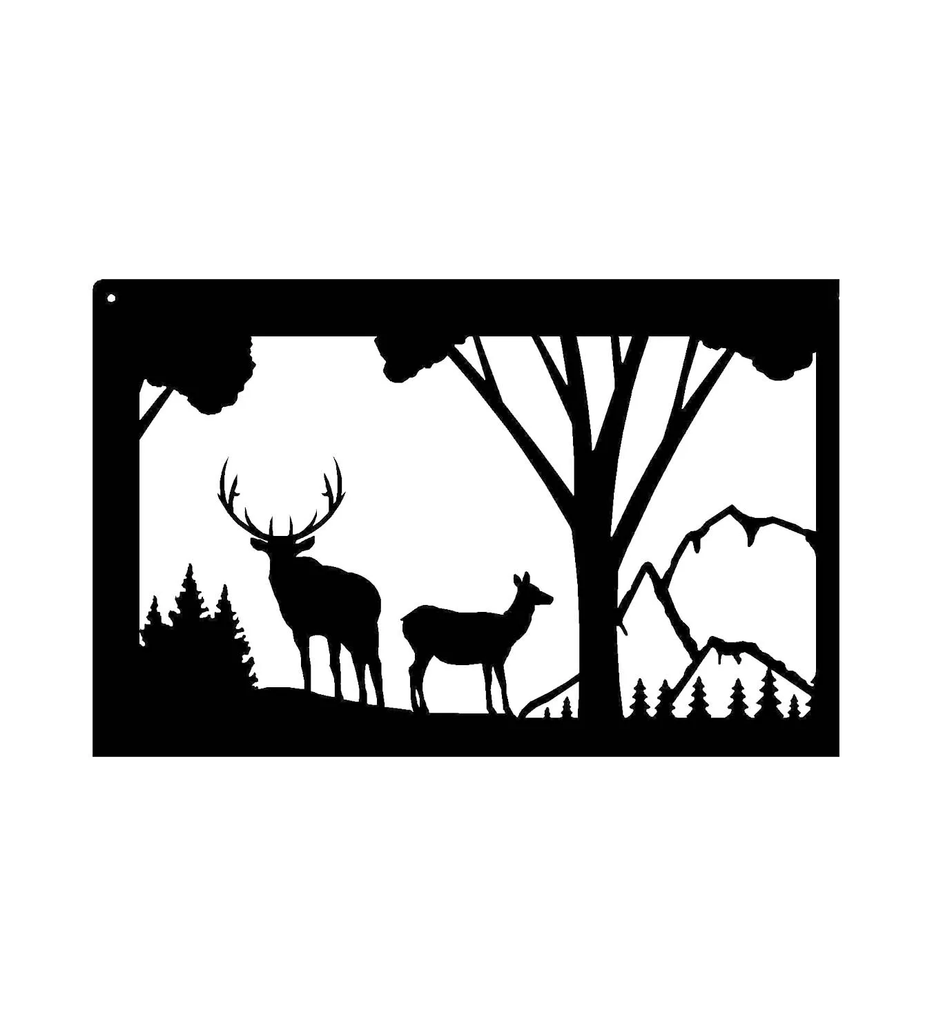 

Yinfa Wildlife Wall Art Elk Overlook Size 14 inch Metal Wall Art