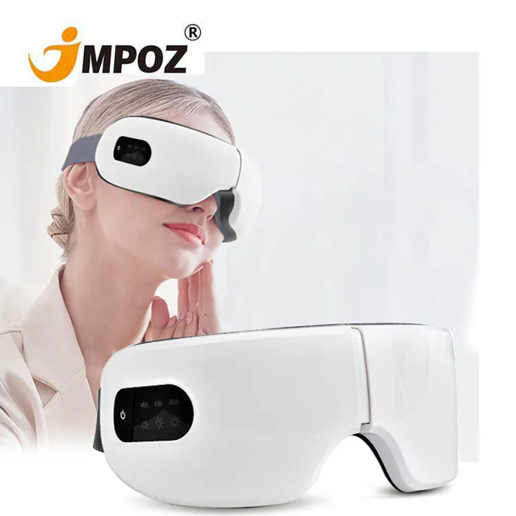 

JMPOZ Eye Massager Machine With Remote Control Pink Black Blue Colors Adjustable Length Electric Smart Eye Massager, White