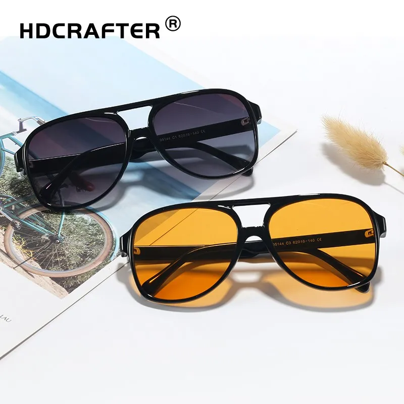 

HDCRAFTER classic retro trendy sun glasses river for women oversize fashion uv400 driving amazon sunglasses 2021