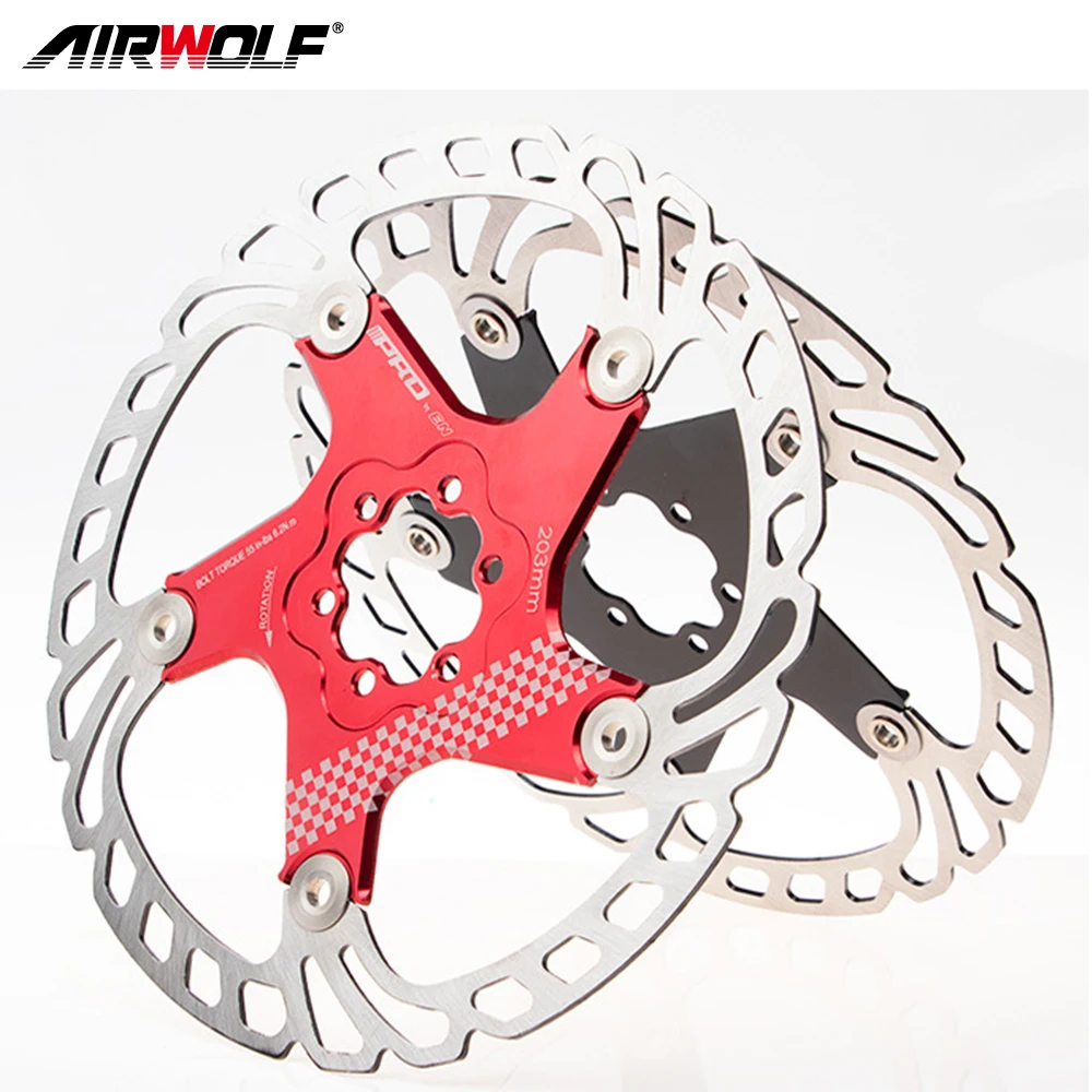 

Stainless Steel Non-slip Disc 140mm 160mm 180mm 203mm Bicycle Rotor Disc Brake Lever Lock Mountain Bike Brake Disc, Black/red/blue/glod