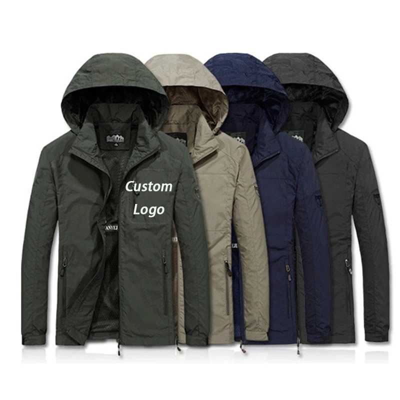 

Waterproof Militar Chaqueta Cortavientos Para Hombre Personalizada Windbreaker Men Military Hooded Coat Windbreaker Jackets, Picture shows