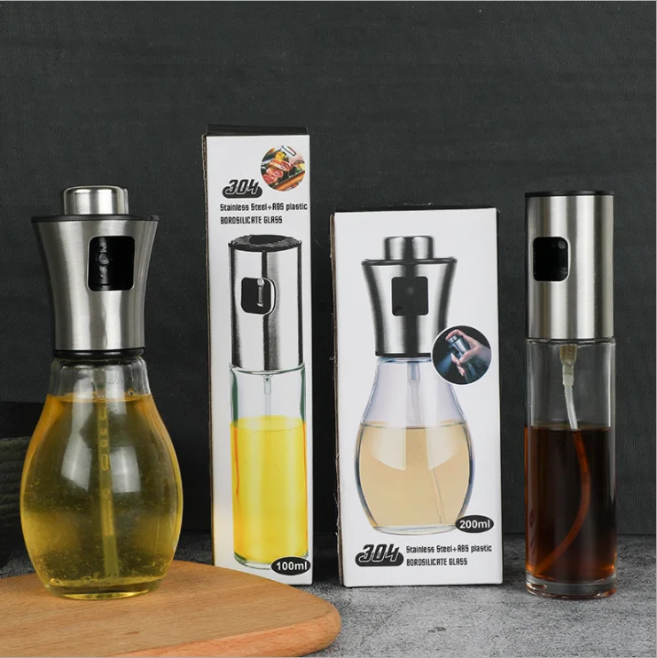 

Wholesale Food Grade Stainless Steel Kitchen Roasting Cooking Olive Oil Sprayer 2 pcs, Picture