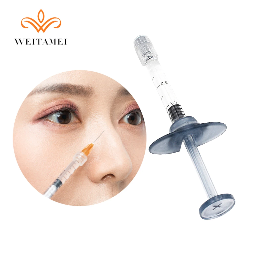 

Hot Sale Fine 1ml Cross linked Filler Hyaluronic Acid for Face Hyaluronic Acid Injection, Transparent