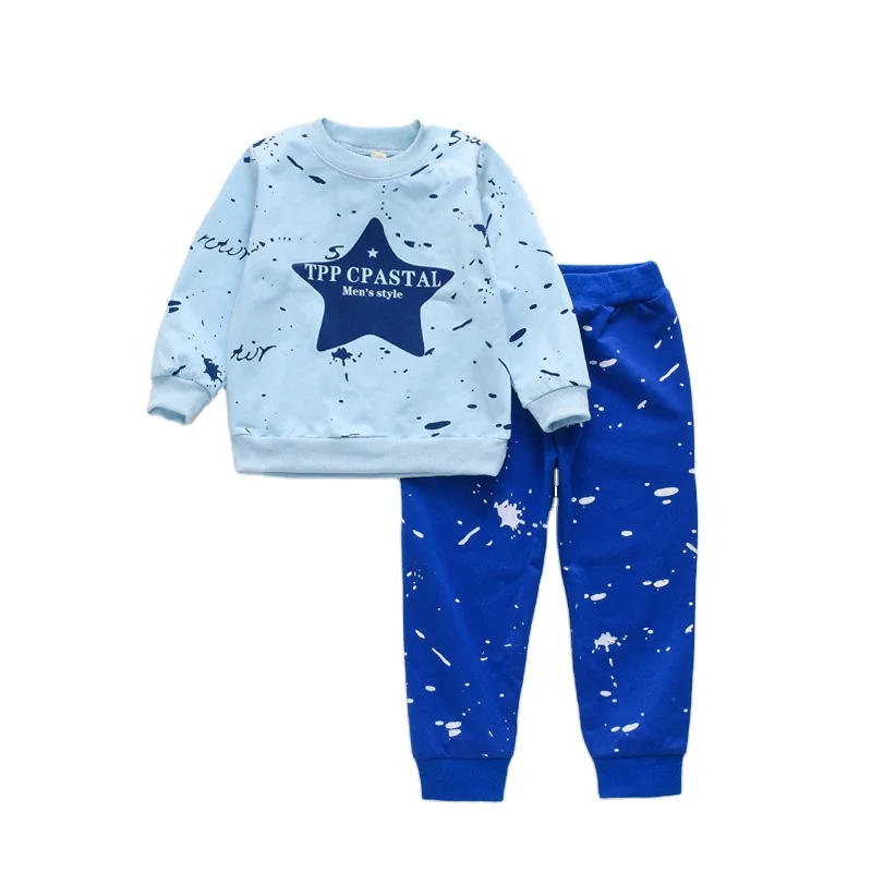 

Spring Kids clothing suit Baby Boys Girls Plus Velvet Hoddies t shirt +Pants Cotton Children's Clothes set